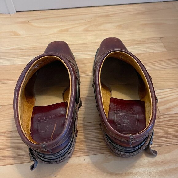 Women's Frye Belted Harness Mule 7.5 M Clog Booties Brown Motorcycle - Picture 4 of 12